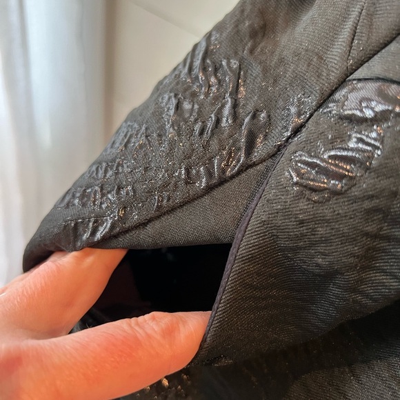 Maeve by Anthropologie Jacquard mini dress, black size 6, EUC, has pockets - Picture 6 of 9